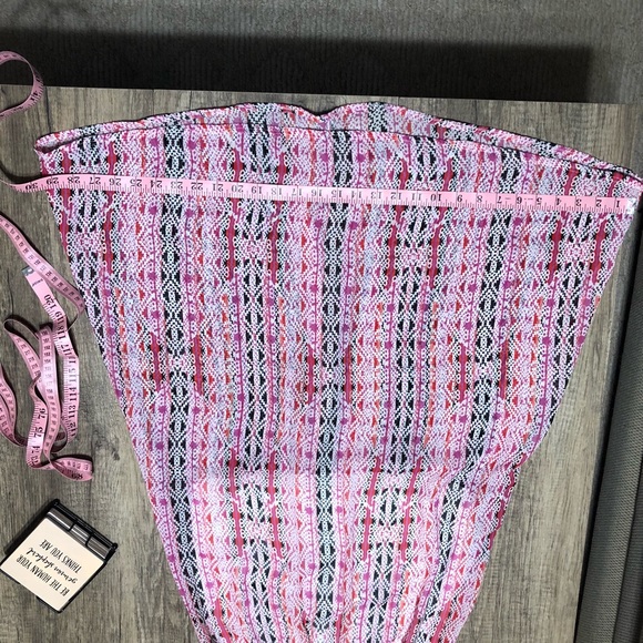 Pink and orange patterned maxi skirt - Picture 4 of 8